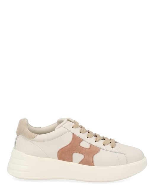 Hogan Natural Leather Sneaker Mutton (Ovis Aries Aries) Trainers