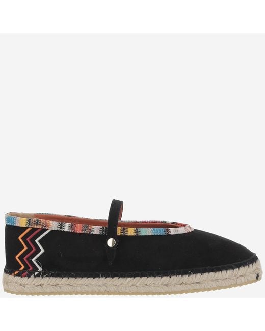 Missoni Black Espadrilles Zigzag Viscose Blend Shoe