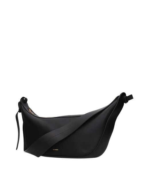 Jil Sander Black Leather Shoulder Bag