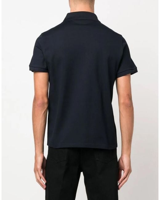 Saint Laurent Blue Cassandre Ysl Logo Polo Shirt Clothing & T-Shirts for men