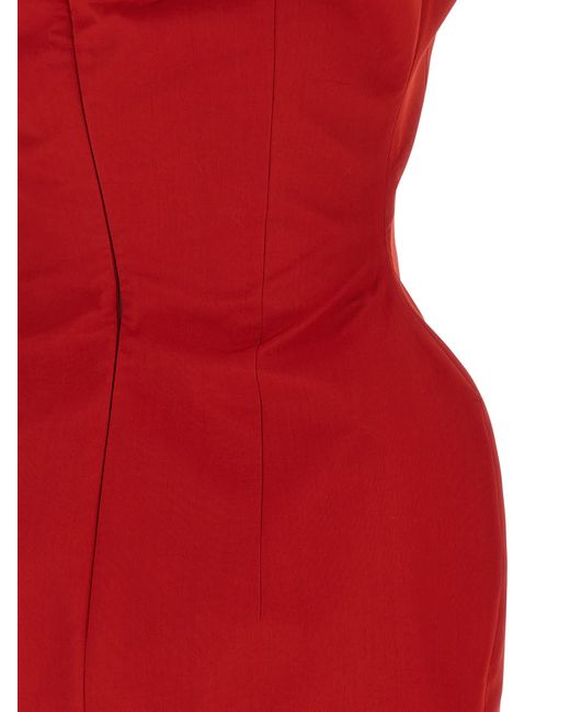 Magda Butrym Red Hourglass Silhouette Mini Dress