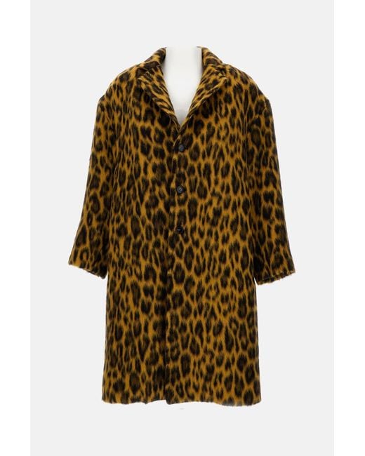 Bottega Veneta Multicolor Leopard-Print Alpaca Coat