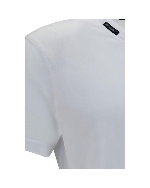 Dolce & Gabbana Gray White Cotton T for men
