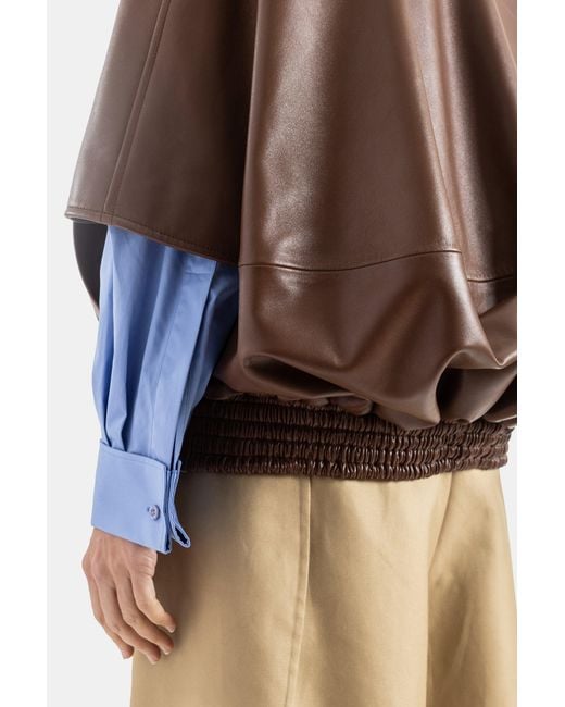 Balenciaga Blue Cocoon Jacket Leather