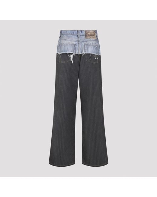 Acne Gray Pinstripe Jeans
