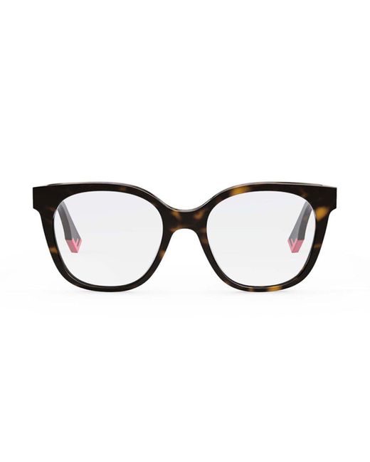 Fendi Brown Square-frame Glasses