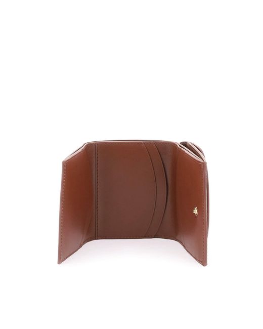 A.P.C. Genève Trifold Wallet in Brown | Lyst