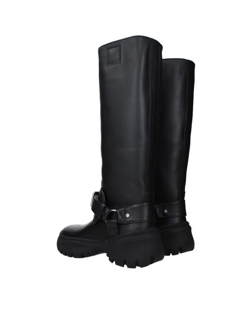 Burberry Black Leather Boots