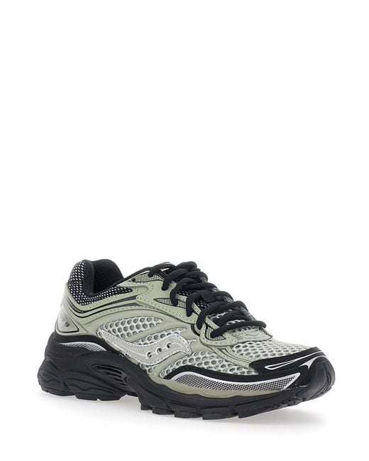 Saucony Gray Sneakers With Mesh Upper, Sole Trainers