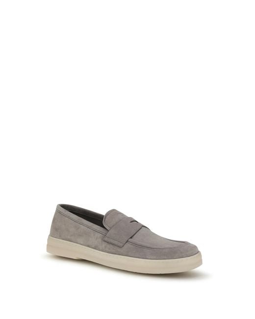 Prada White Suede Loafers for men