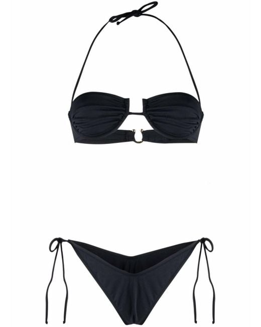 Reina Olga Synthetic Penny Bikini Set in Black - Lyst