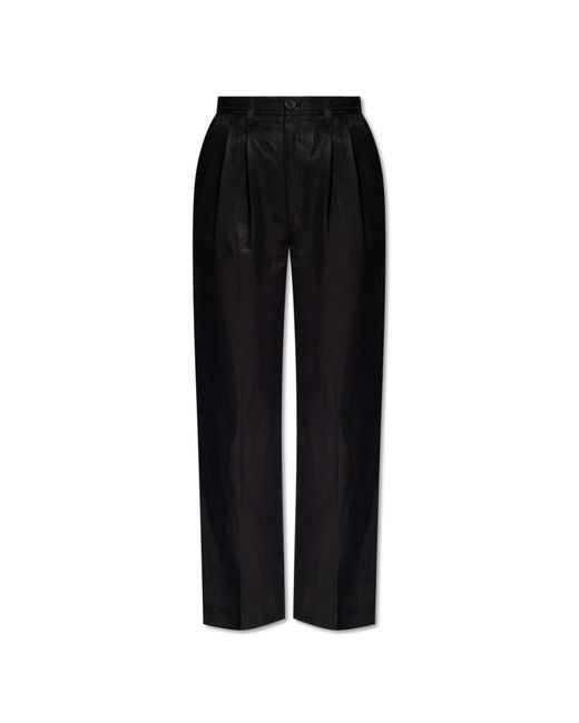 Anine Bing Black 'carrie' High-waisted Trousers,