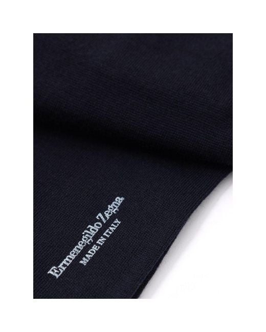 Zegna Blue Wool Socks Clothing for men