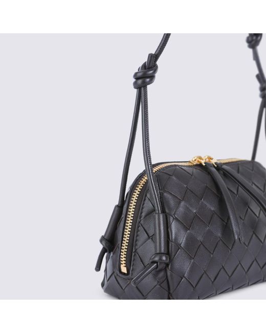 Bottega Veneta Black Dark Leather Concert Pouch