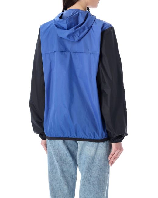 COMME DES GARÇONS PLAY Blue Bicolor Waterproof Hooded Jacket