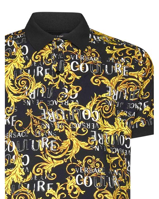 Versace Multicolor Logo Couture Polo Shirt for men