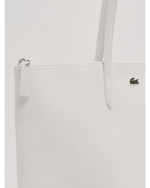 Lacoste White Pvc Shopping Bag