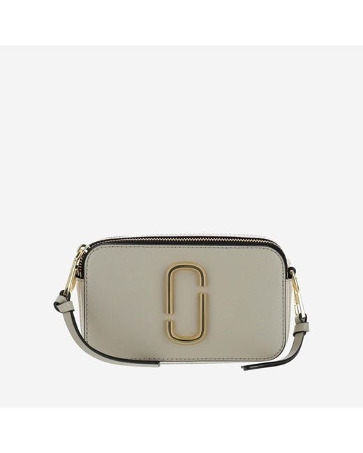 Marc Jacobs Gray Snapshot Camera Bag With Hardware Leather Satchels & Cross Body