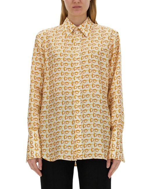 Burberry Natural Shirt B Mulberry Silk