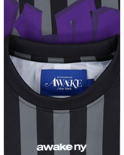 AWAKE NY Gray Graffiti Soccer T-Shirt for men