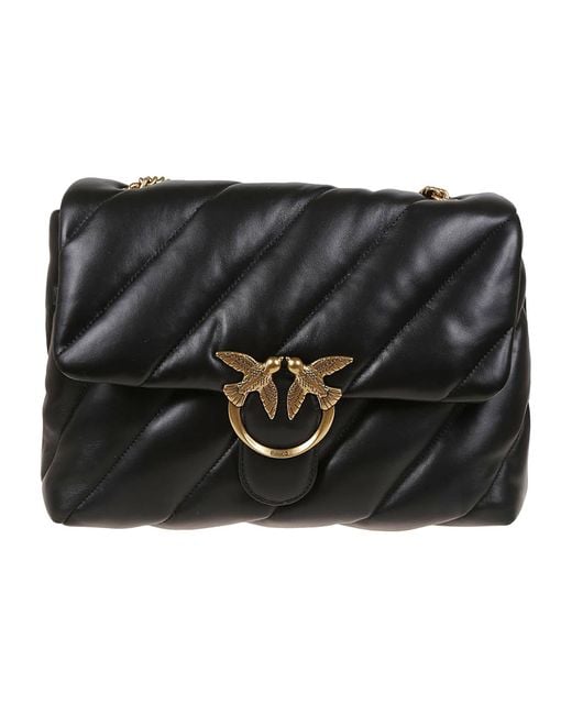 Pinko Black Love Puff Big Cl Sheep Nappa