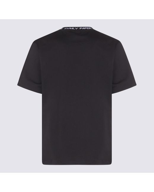 Daily Paper Black And Cotton T-Shirt for men