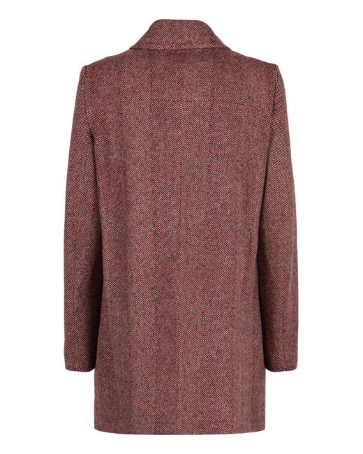 Etro Brown Double-Breasted Wool-Blend Tweed Coat