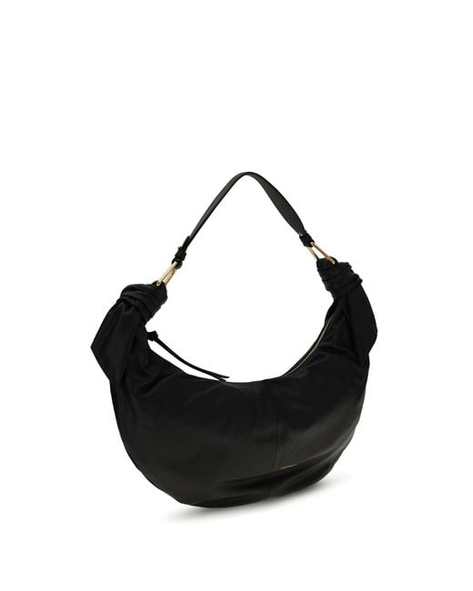 Coccinelle Black Furoshiki Shoulder Bag Calf Leather Bos Taurus