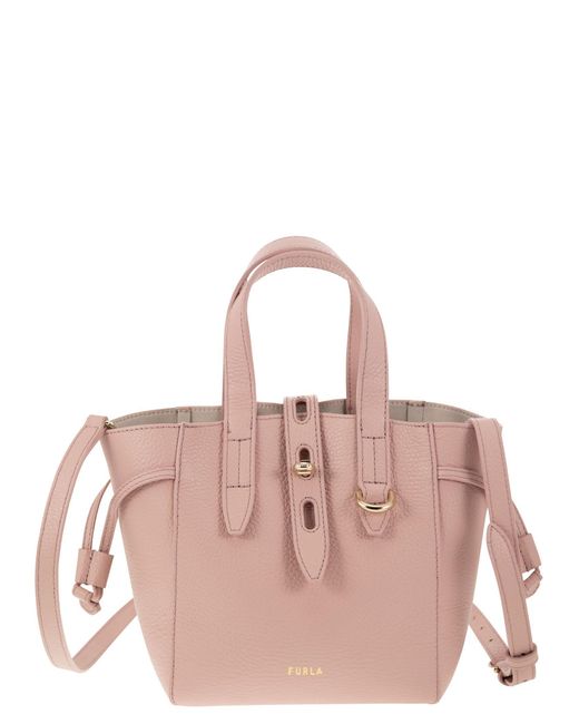 Furla Pink Net Mini Shopping Bag