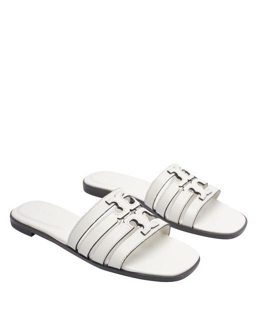 Tory Burch White Sandals Calf Leather/Rubber Sole