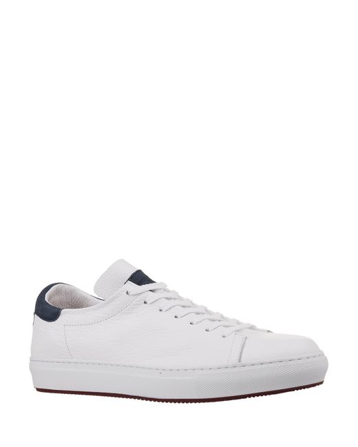Andrea Ventura Firenze White Leather Sneakers With Spoiler for men