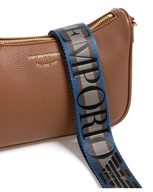 Emporio Armani Crossbody Bag in Brown Lyst