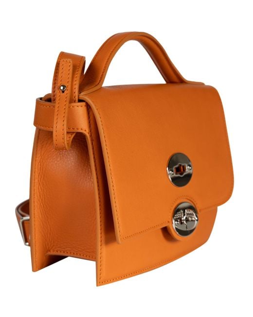 Zanellato Orange Ella Knot Shoulder Bag