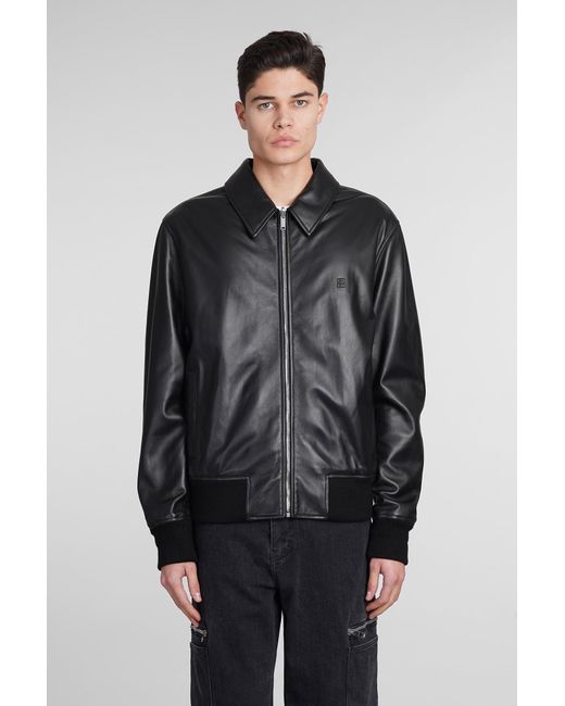 Givenchy Bomber In Leather in Gray for Men | Lyst
