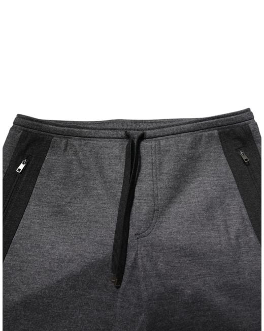 Dolce & Gabbana Black Slim Fit Drawstring Pants for men