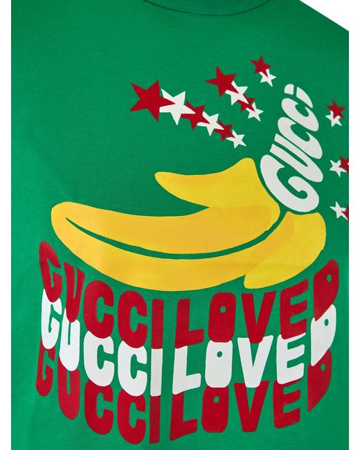 Gucci Green Cotton Logo T-Shirt