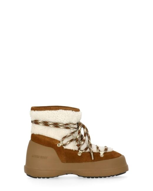 Moon Boot Natural Luna Boot Shearling Boots