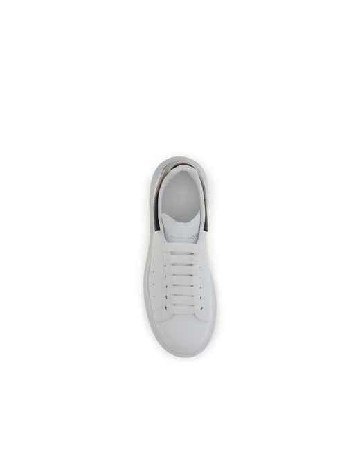 McQueen White Calf Leather Bos Taurus Low Top Sneakers for men