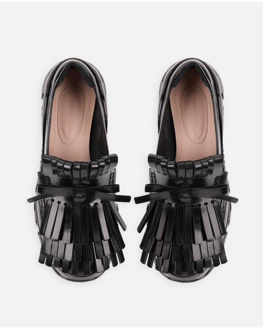 Simone Rocha Fringe Tracker Loafer in Black | Lyst