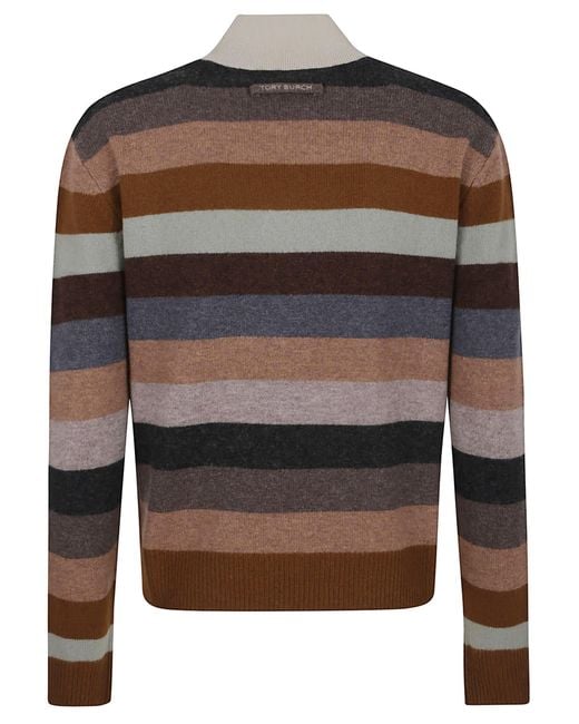 Tory Burch Brown Merino Wool Turtleneck