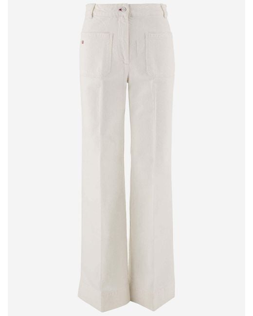 Victoria Beckham White Jeans Model Alina High Waist