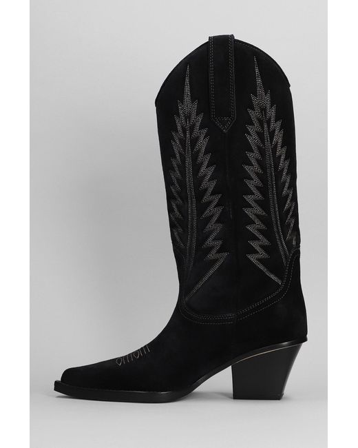 Paris Texas Black Rosario Texan Boots