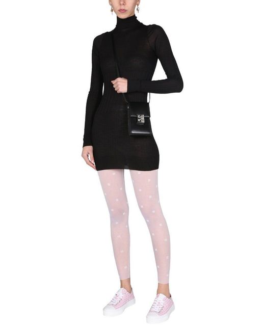 Givenchy Black Ribbed Slim Fit Mini Dress