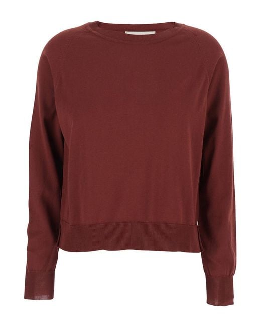 Jucca Red Cotton Round Neck Pull Jersey