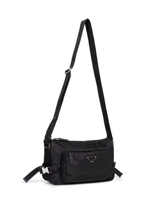 Prada Black Viaggio Medium Crossbody Bag for men