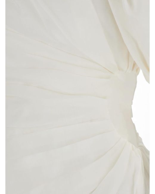 Chloé White Asymmetrical Mini Dress