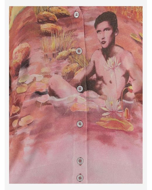 Versace Multicolor Cardigan Silk