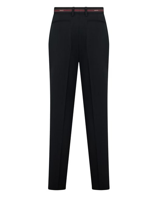 Gucci Blue Trousers High-Waisted Wool Skinny