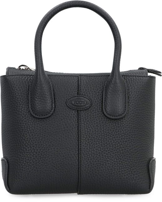 Tod's Black Di Smooth Leather Tote Bag