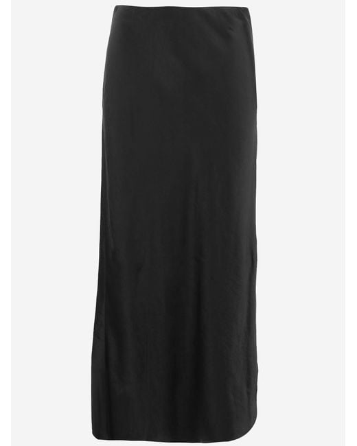 Vince Black Skirt Long Acetate Naia Renew